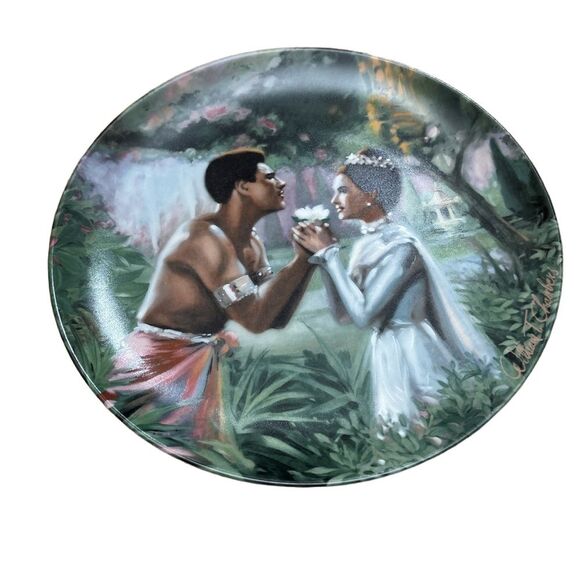 Vintage“We Kiss in a Shadow” Collector Plate William Chambers Edwin M. Knowles - Picture 2 of 3